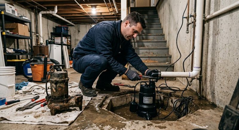 Basement Drainage Installation in Warwick, RI